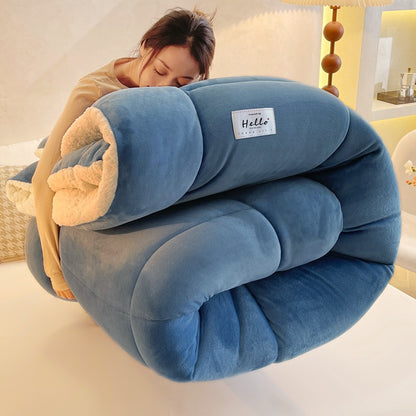 Winter Lambskin Double-sided Velvet Thickened Thermal Quilt