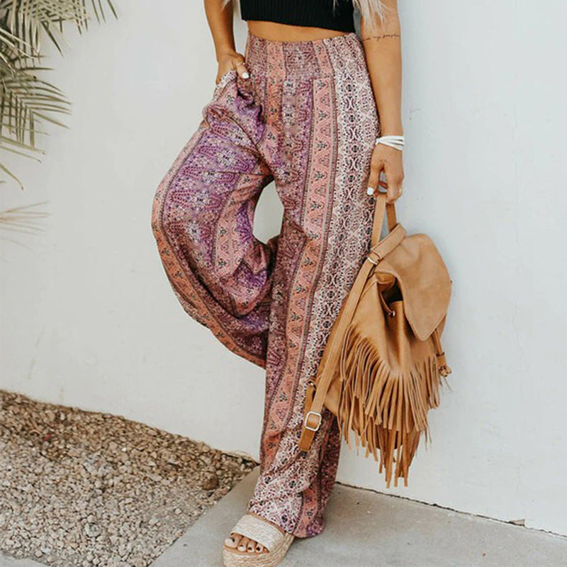 Women's New Ethnic Print Long Pants