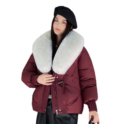 Large Size Straight Thickened Cotton-padded Coat