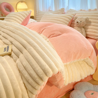 High-end Dehaired Angora Milk Fiber Bed Thickened Blanket