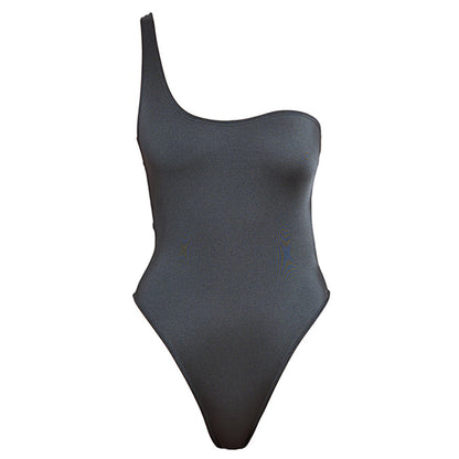 One-piece solid color sexy swimsuit