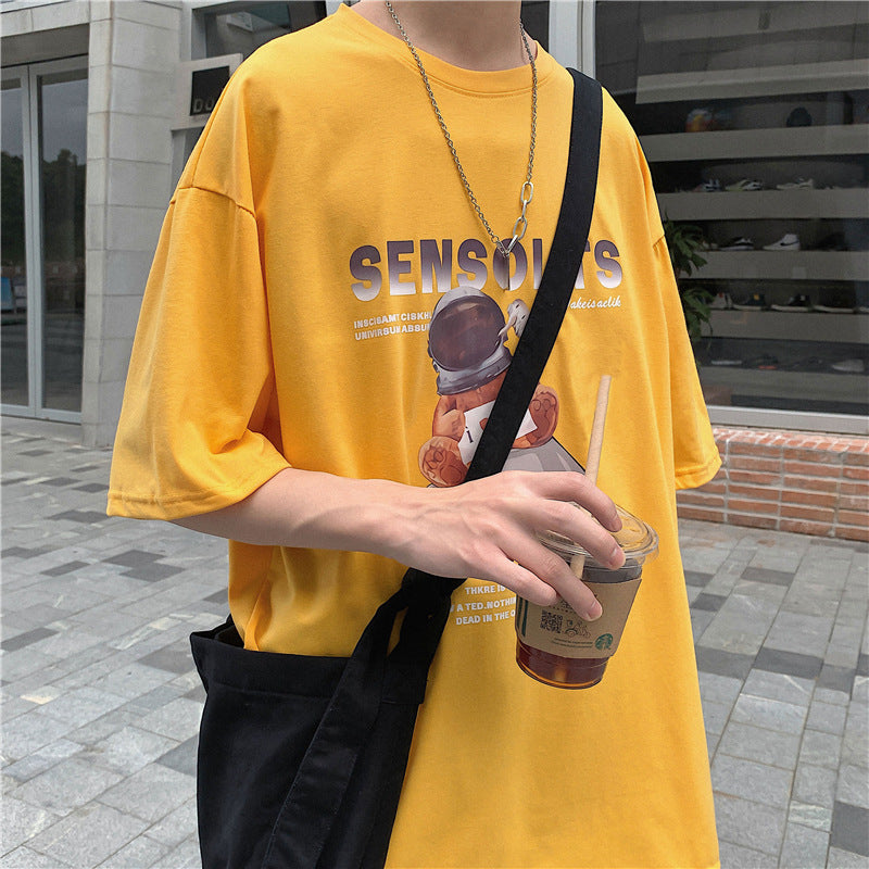 Korean Loose Round Neck Short Sleeves For Lovers