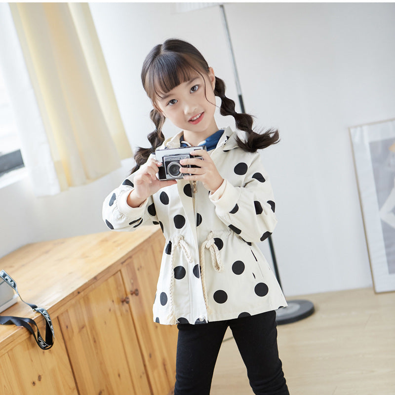 Baby Casual Tops, Baby Wear, Children's Western Style Polka Dot Jacket