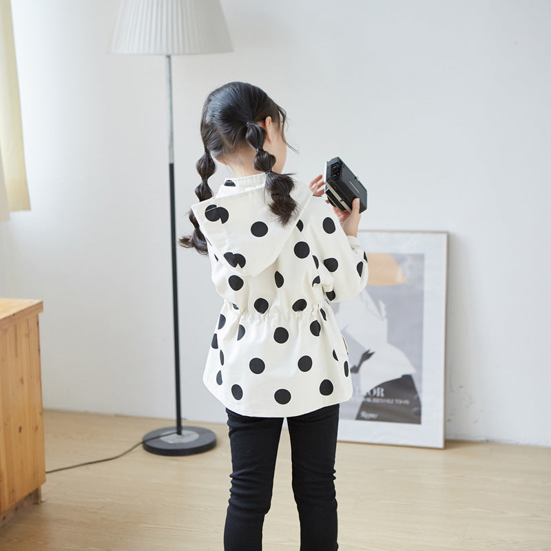 Baby Casual Tops, Baby Wear, Children's Western Style Polka Dot Jacket