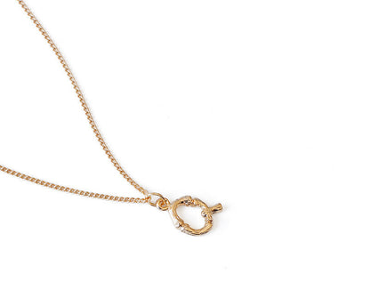 Female retro style pendant clavicle chain