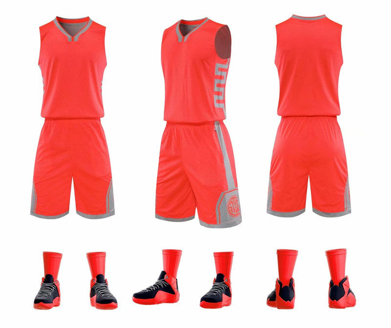 Men Double-Sided Basketball Uniform Suit