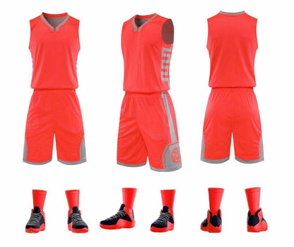 Men Double-Sided Basketball Uniform Suit
