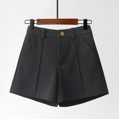 High Waist Slim Black Suit Casual Pants