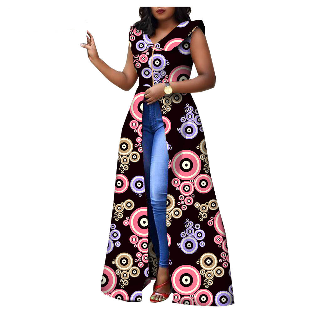 Double-sided Printed Cotton Batik Fashion Ladies Dress