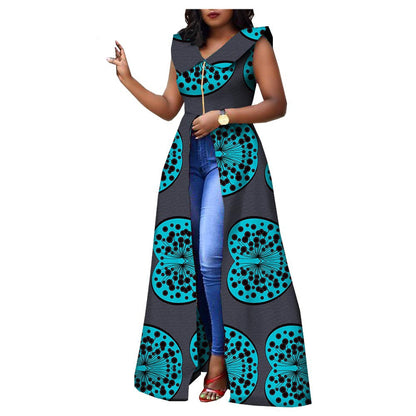 Double-sided Printed Cotton Batik Fashion Ladies Dress