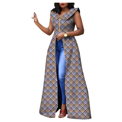 Double-sided Printed Cotton Batik Fashion Ladies Dress