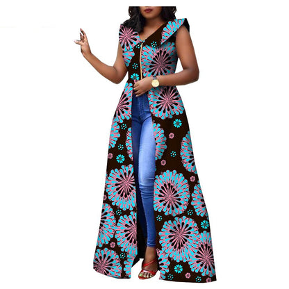 Double-sided Printed Cotton Batik Fashion Ladies Dress