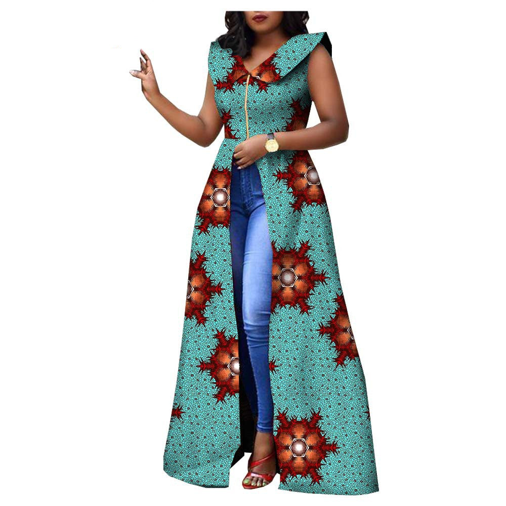 Double-sided Printed Cotton Batik Fashion Ladies Dress