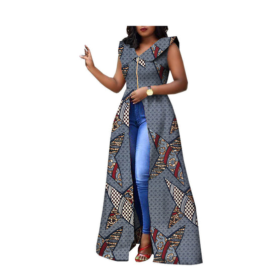 Double-sided Printed Cotton Batik Fashion Ladies Dress