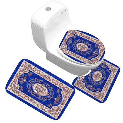 Receiving Bag Three-piece Toilet Bathroom Toilet Carpet Non-slip Absorbent Toilet Floor Mat Classic Pattern