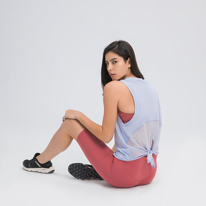 Vest T-shirt Running Strap Quick-drying Breathable Loose Yoga Sleeveless Blouse
