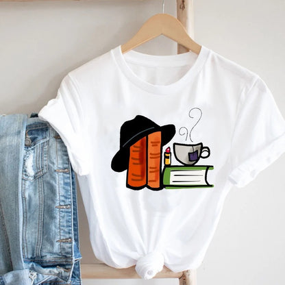 Women'S Short Sleeve T-Shirt With Butterfly Print