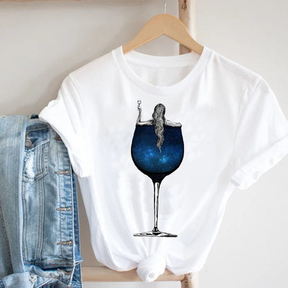 Women'S Short Sleeve T-Shirt With Butterfly Print