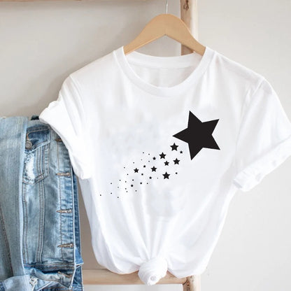 Women'S Short Sleeve T-Shirt With Butterfly Print