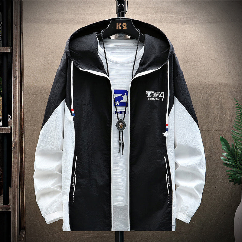 Men's Summer Korean Style Trend Ultra-thin Ice Silk Outdoor Jacket