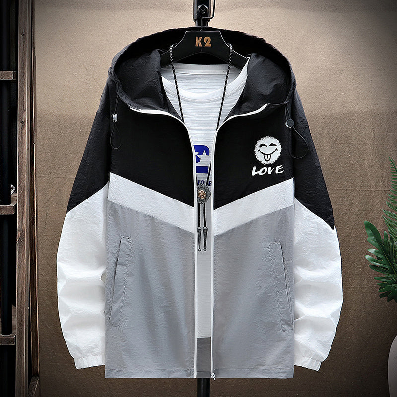 Men's Summer Korean Style Trend Ultra-thin Ice Silk Outdoor Jacket