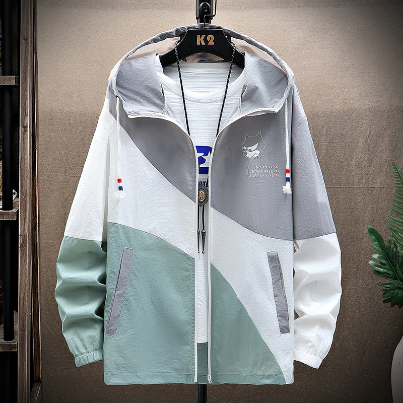 Men's Summer Korean Style Trend Ultra-thin Ice Silk Outdoor Jacket