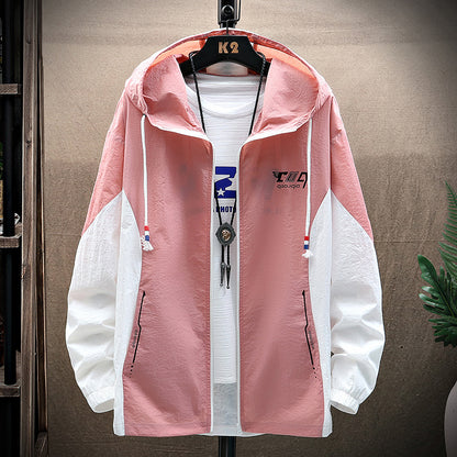 Men's Summer Korean Style Trend Ultra-thin Ice Silk Outdoor Jacket