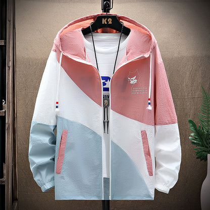 Men's Summer Korean Style Trend Ultra-thin Ice Silk Outdoor Jacket