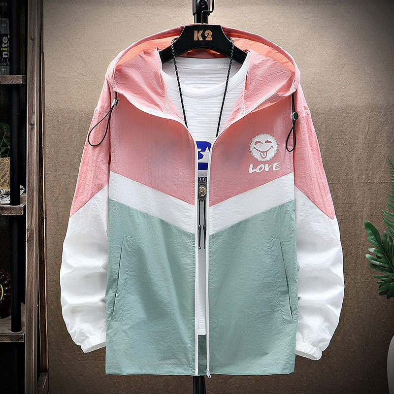 Men's Summer Korean Style Trend Ultra-thin Ice Silk Outdoor Jacket