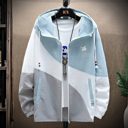 Men's Summer Korean Style Trend Ultra-thin Ice Silk Outdoor Jacket