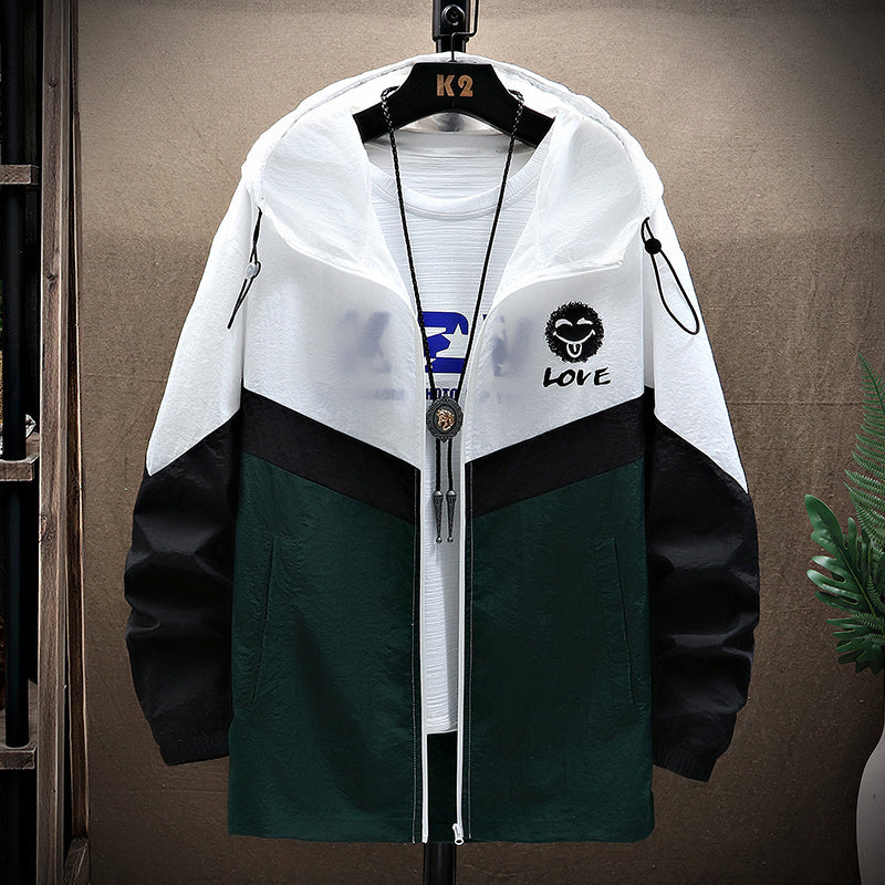 Men's Summer Korean Style Trend Ultra-thin Ice Silk Outdoor Jacket