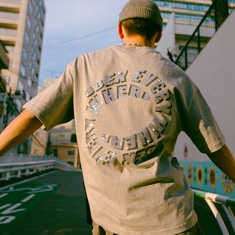 English hot drill hemp cotton T-shirt