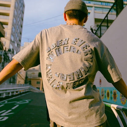 English hot drill hemp cotton T-shirt