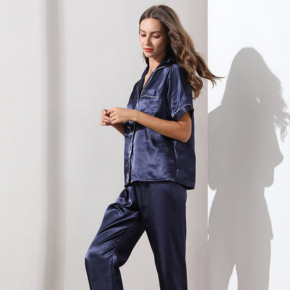 Simulation silk trousers home service suit