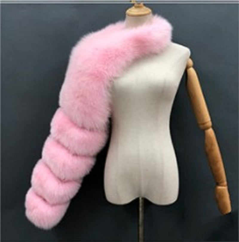 Women's Solid Color Fashion Warm Faux Fur Jacket