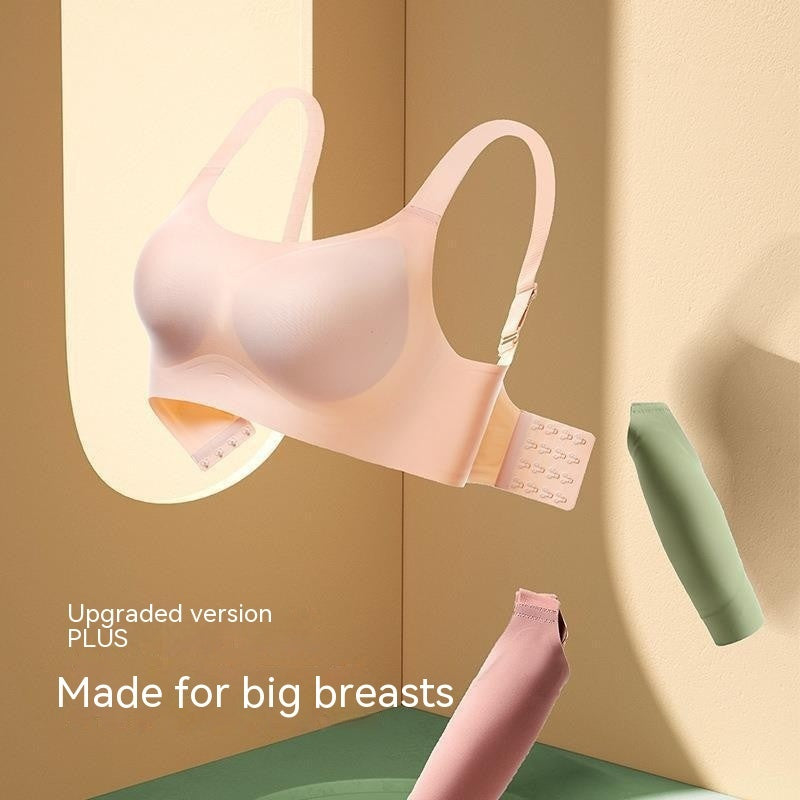 Women's Large Shoulder Strap Seamless Wireless Bra