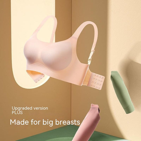 Women's Large Shoulder Strap Seamless Wireless Bra