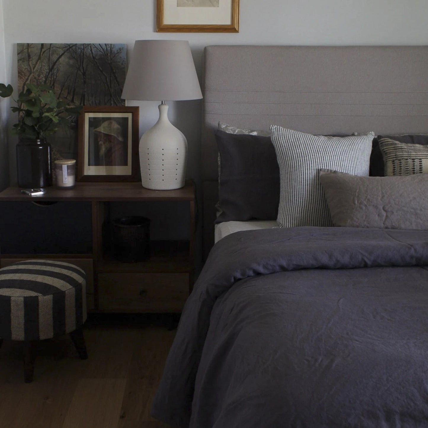 Washed Pure Linen Bed Sheet Quilt Cover Four-piece Set