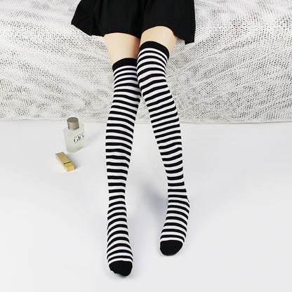 High-top thigh socks