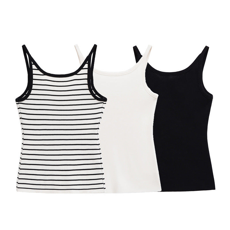 Summer New Women's Clothing All-matching Striped Sling