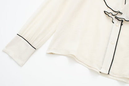 Women's Fashion Casual Contrast Color Top