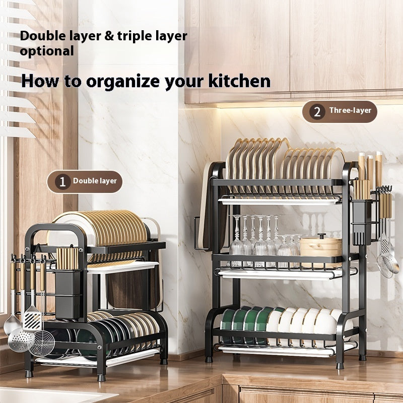 Kitchen Storage Bowl Dish Plate Storage Rack