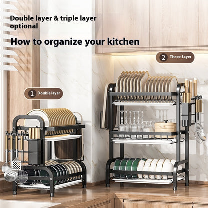 Kitchen Storage Bowl Dish Plate Storage Rack