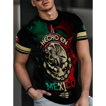 Men's Short-sleeved T-shirt Business Casual Series Digital 3D Printing