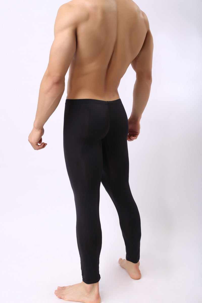 Men's Warm Ultra-thin Ice Silk Tight Home Pants