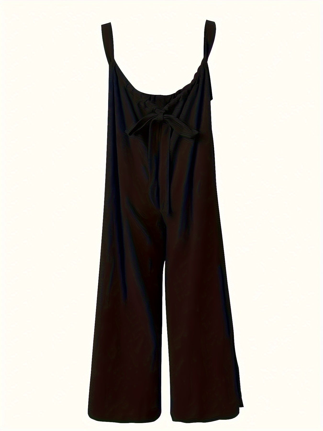 Plus Size Solid Color Pocket Overalls Casual Women's Pants