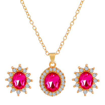 Female SUNFLOWER Earrings And Necklace Set