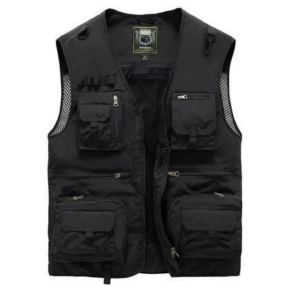14 Pockets Summer New Men US Tactical Hiking Fishing Vest Mens Photographer Waistcoat Mesh Cargo Sleeveless Jacket Tool Vest