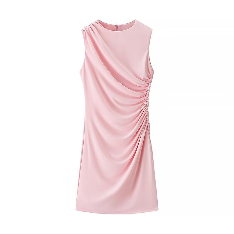 Women's Fashion Simple Pleated Decoration Dress