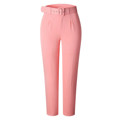High waist casual trousers
